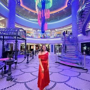 Meshki Red Off-Shoulder Dress
